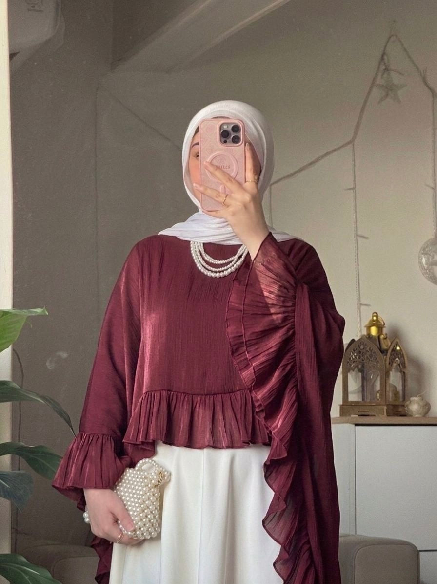 Cloche Crinkle Blouse – Made in Shahin