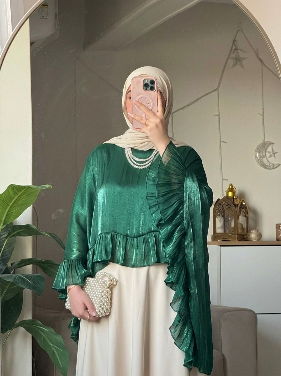 Cloche Crinkle Blouse – Made in Shahin