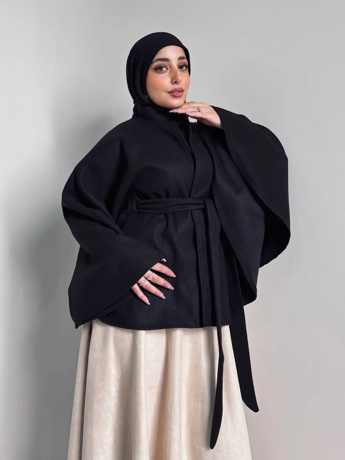 Heavy Wool Belted Jacket – Made in Shahin