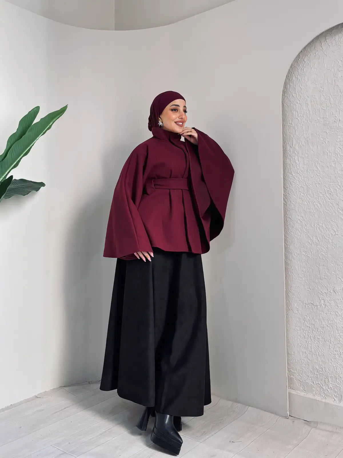 Heavy Wool Belted Jacket – Made in Shahin