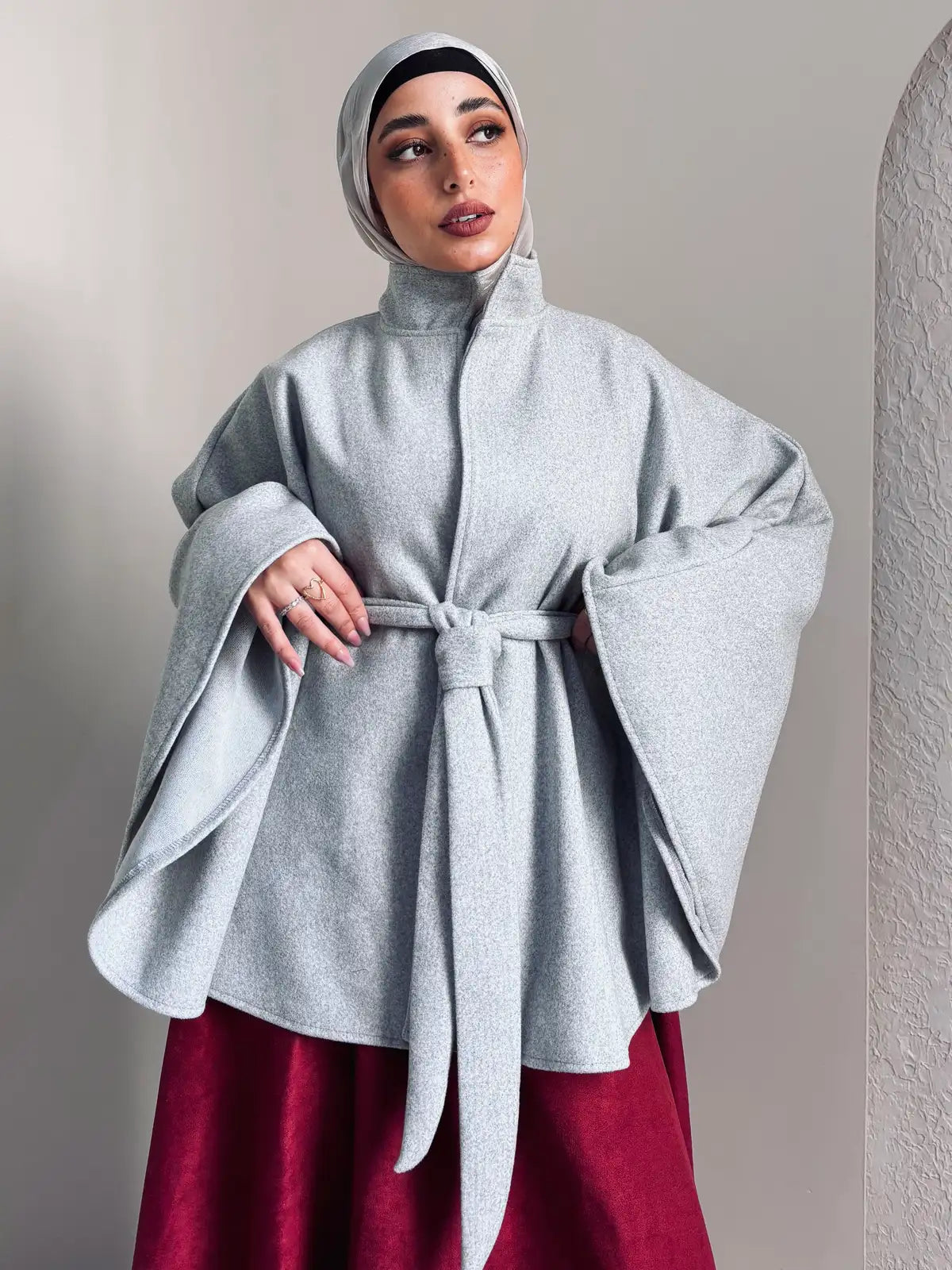 Heavy Wool Belted Jacket – Made in Shahin