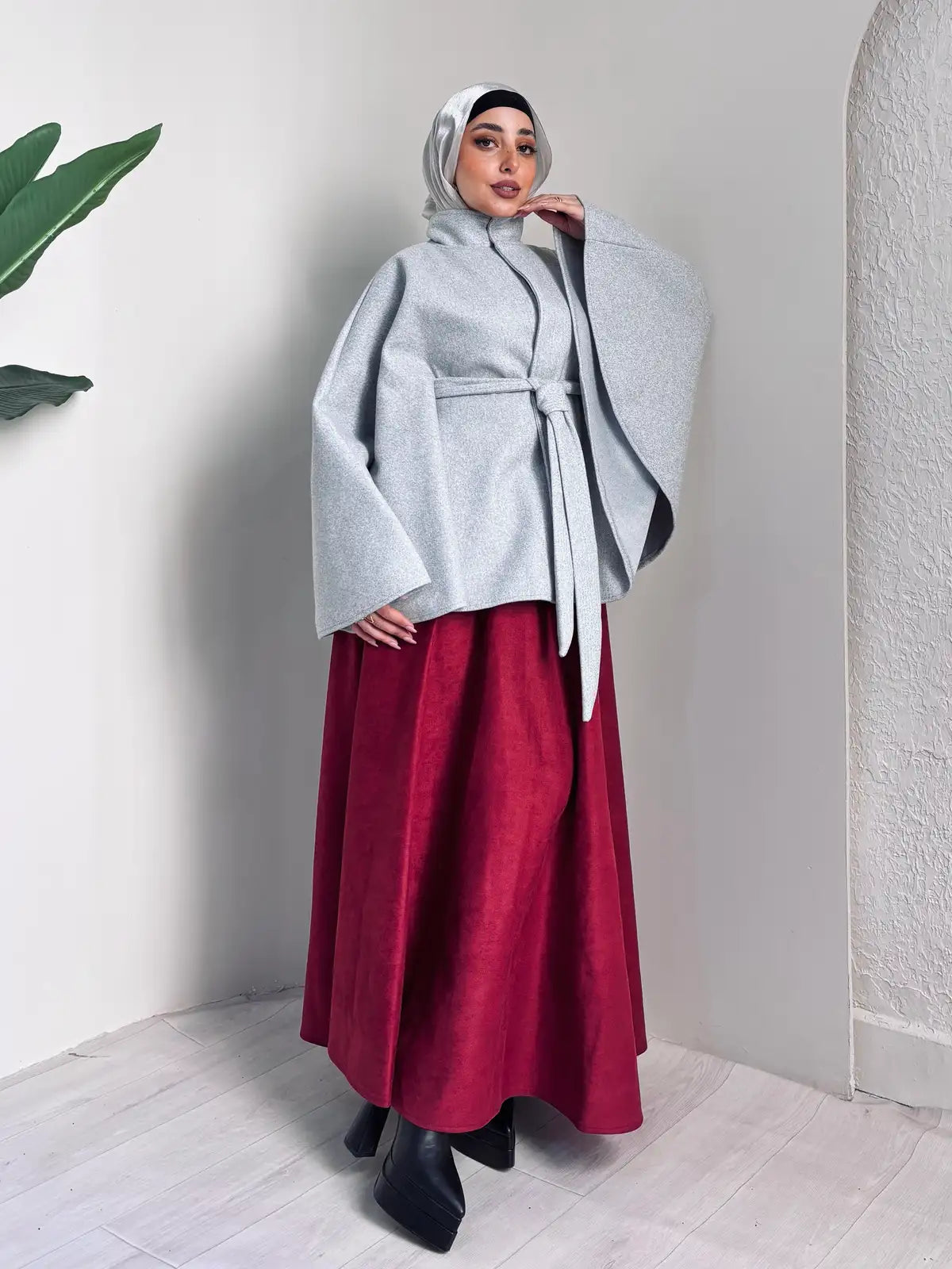 Heavy Wool Belted Jacket – Made in Shahin