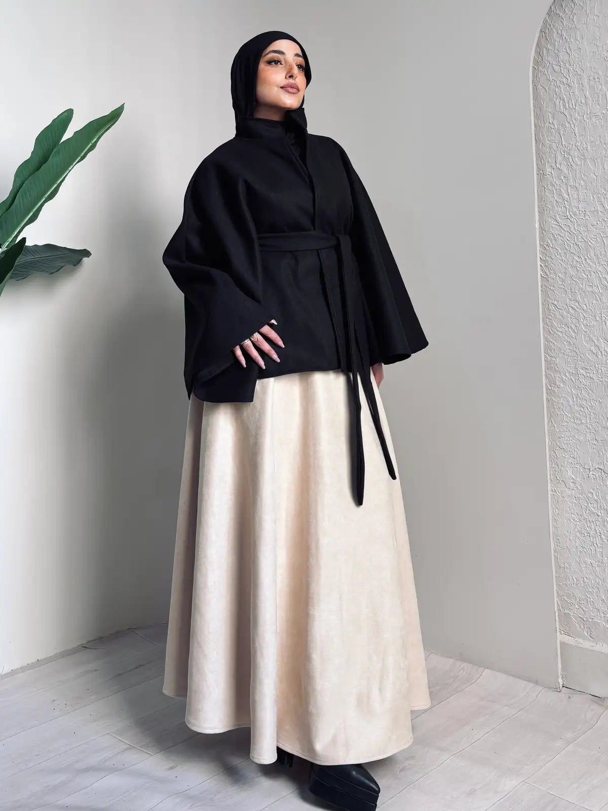 Heavy Wool Belted Jacket – Made in Shahin