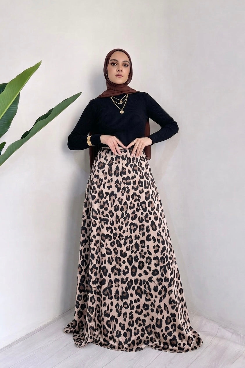 Satin Tiger Skirt – Made in Shahin