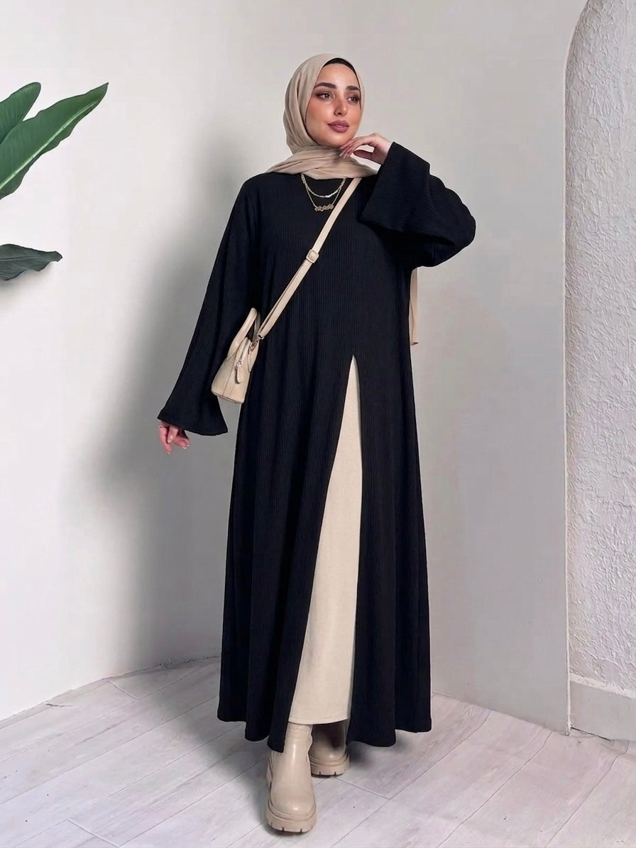 Tricot Rib Long Pullover – Made in Shahin