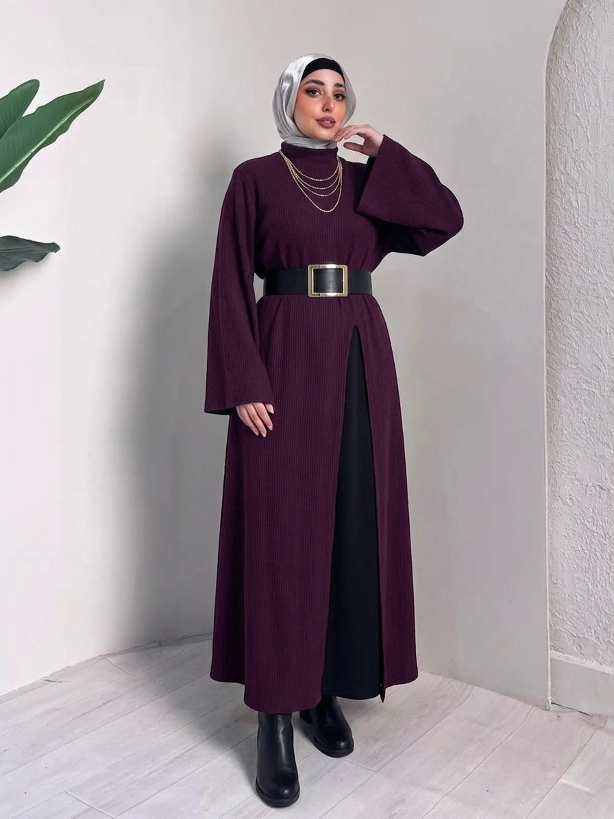 Tricot Rib Long Pullover – Made in Shahin