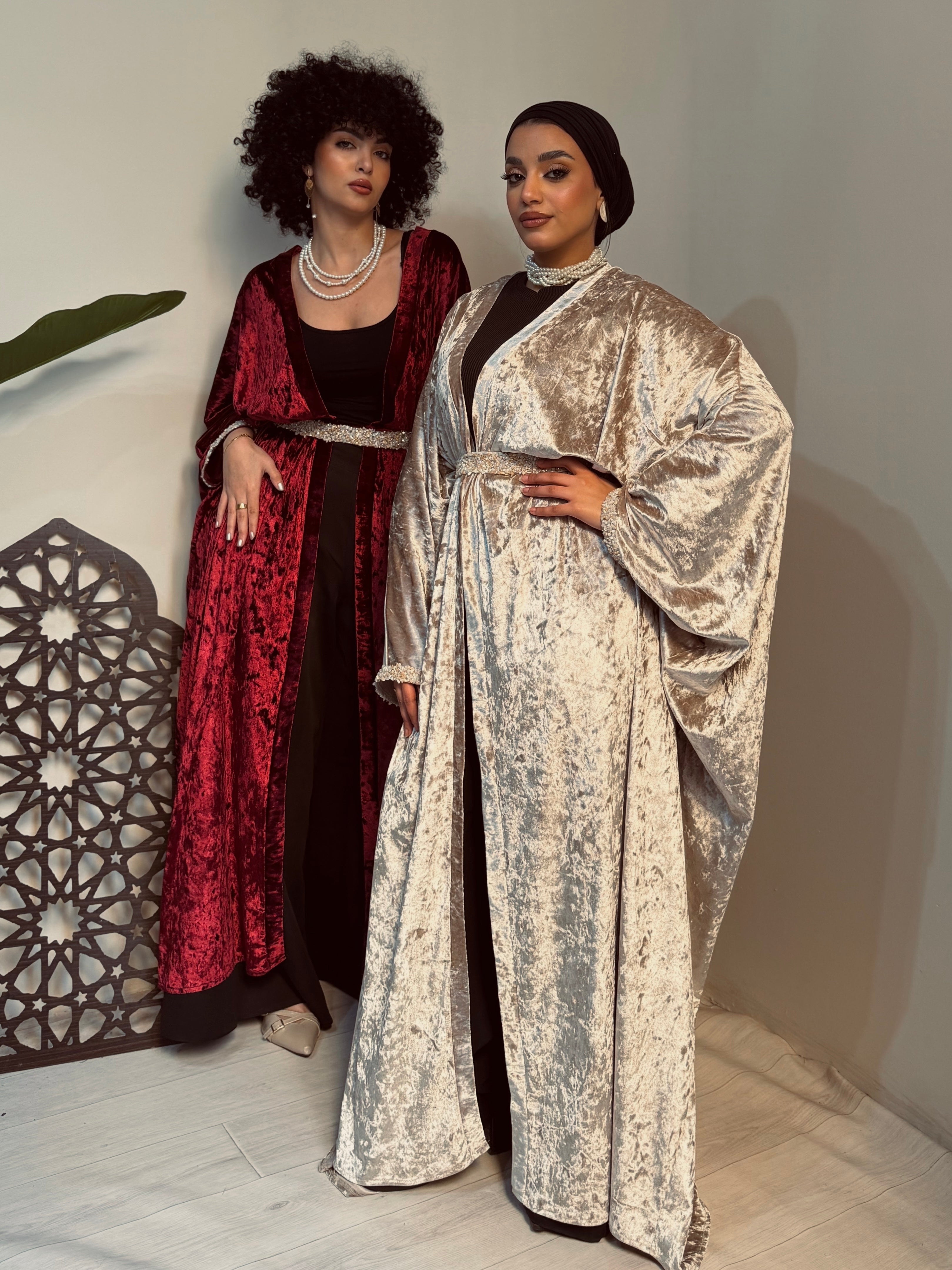Open Butterfly Velvet Abaya – Made in Shahin