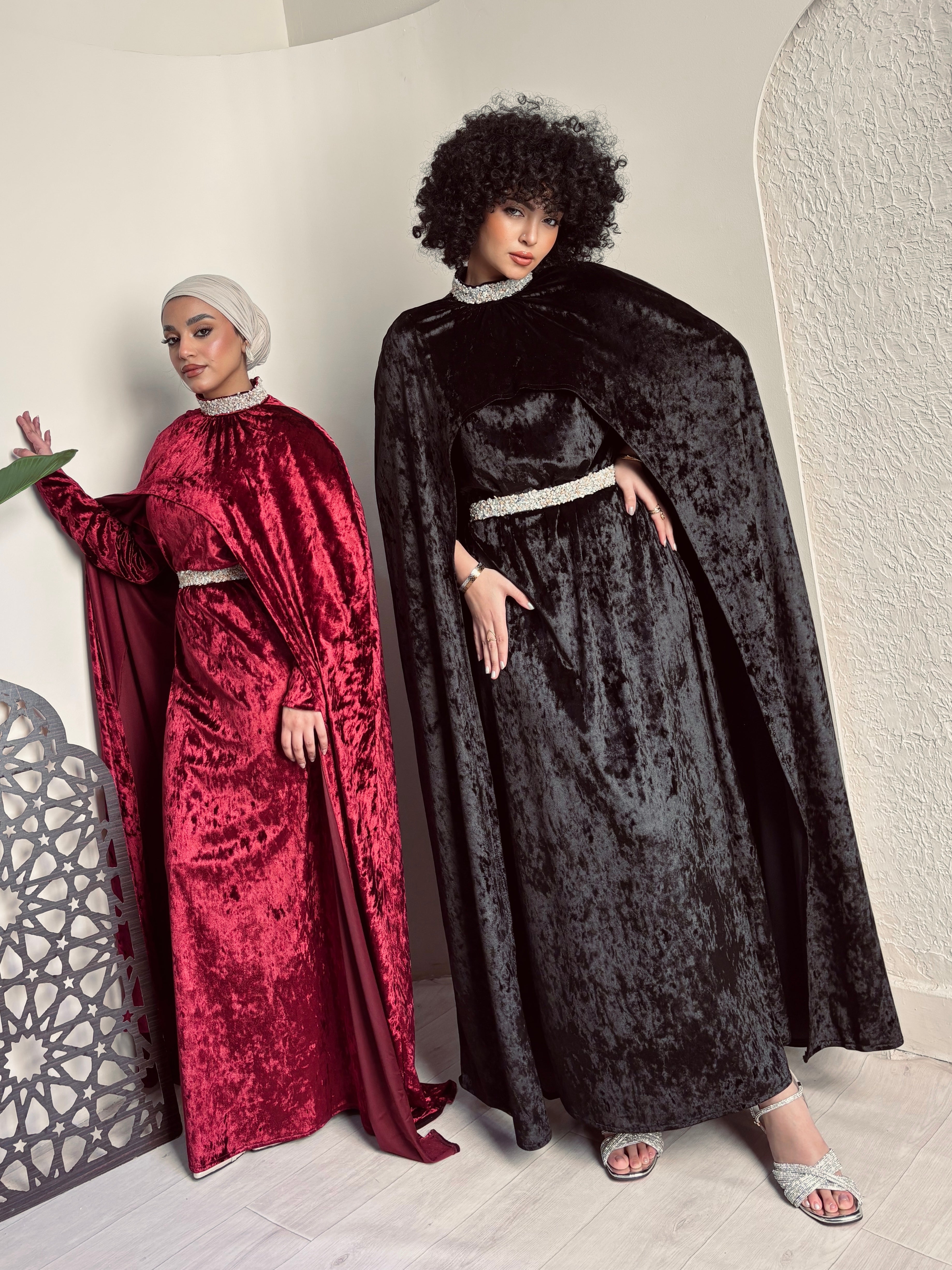Velvet Cape Abaya – Made in Shahin