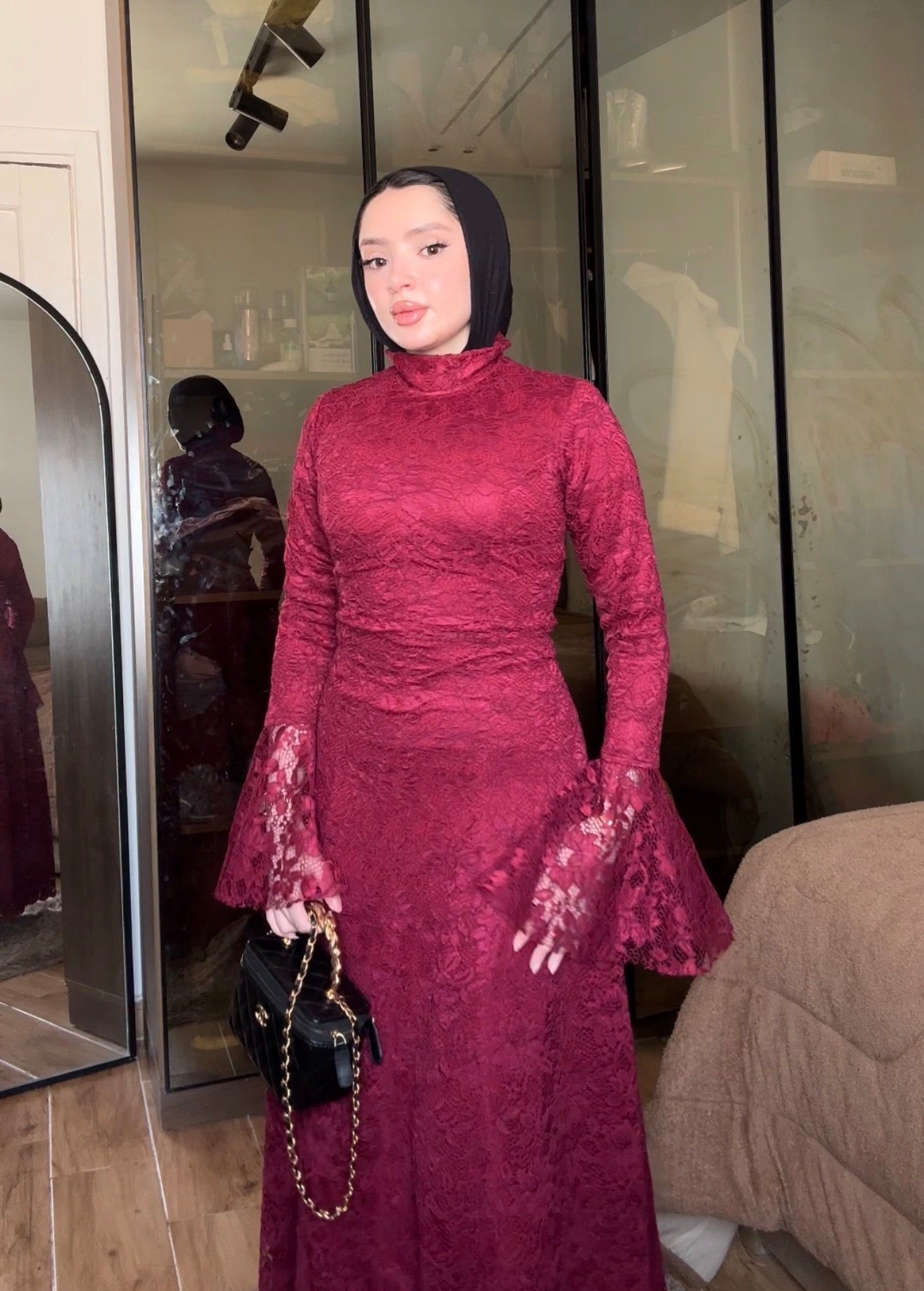 Fully Lined Lace Dress – Made in Shahin