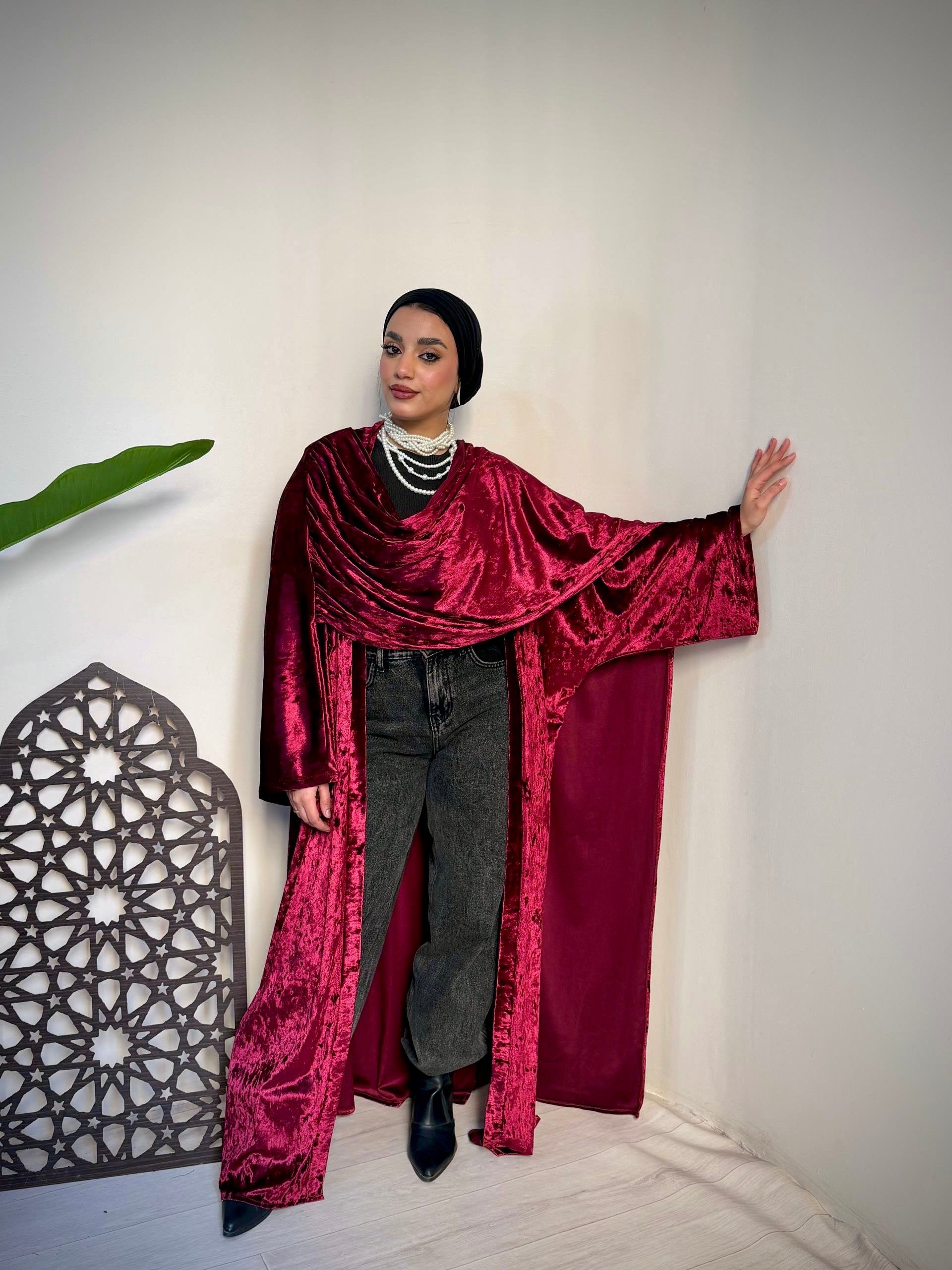 Velvet Shawl Cardigan – Made in Shahin