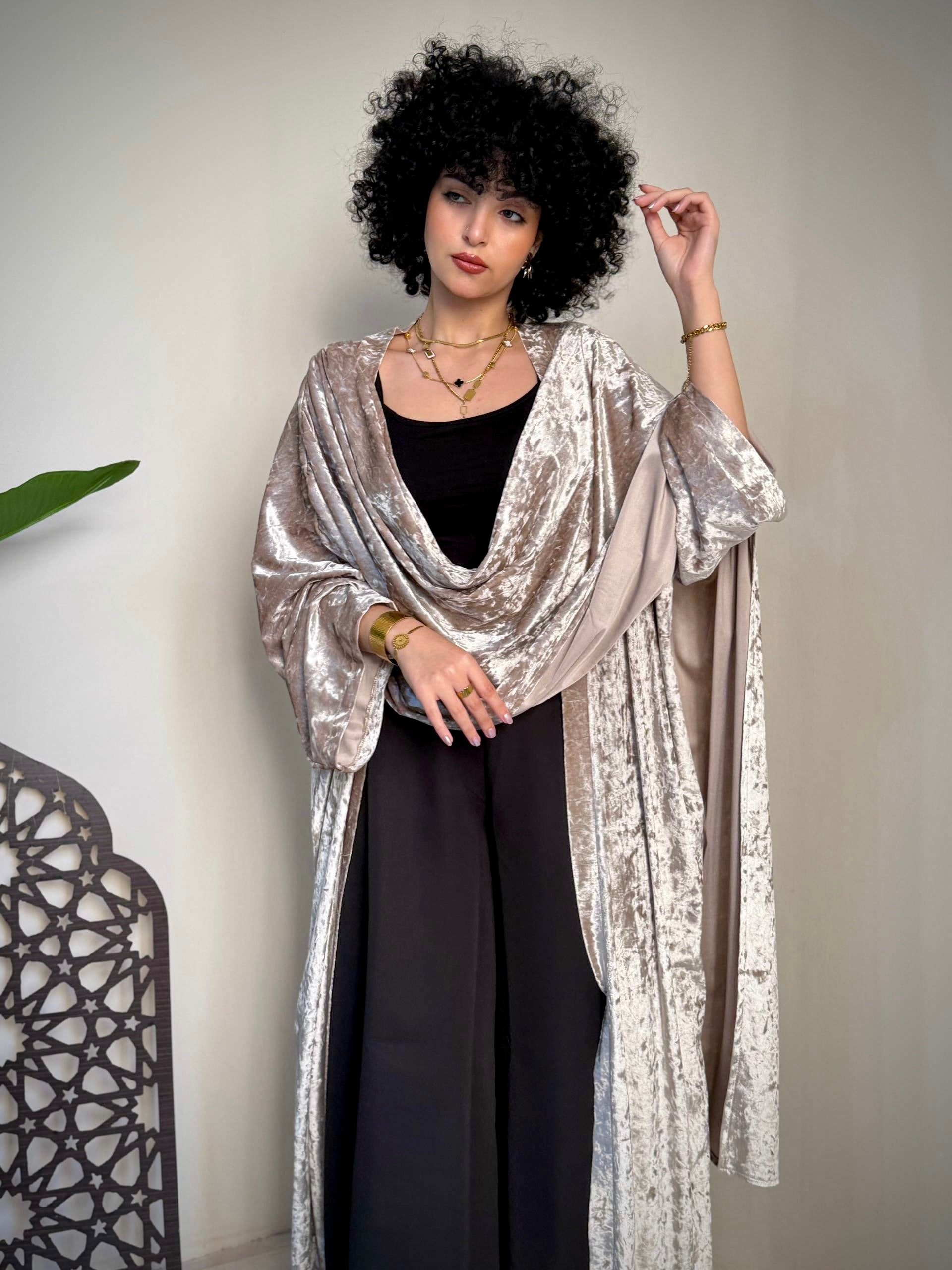 Velvet Shawl Cardigan – Made in Shahin