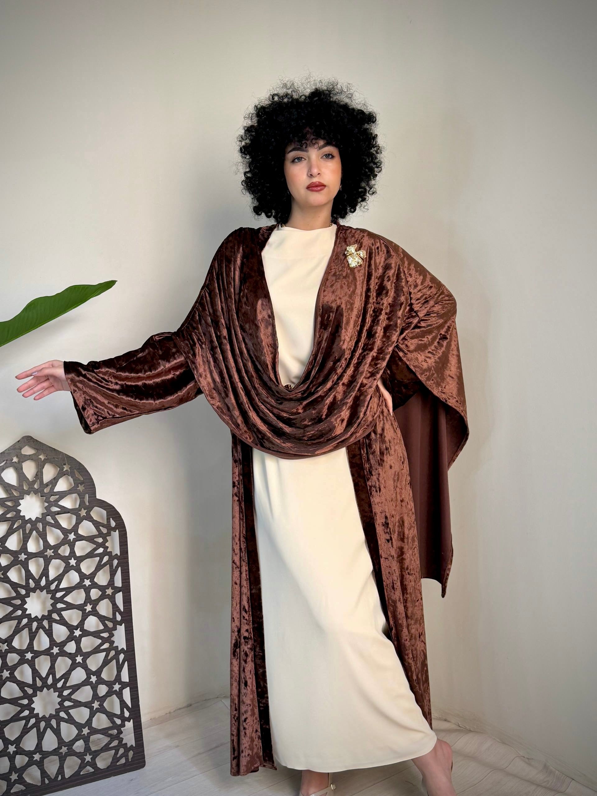Velvet Shawl Cardigan – Made in Shahin