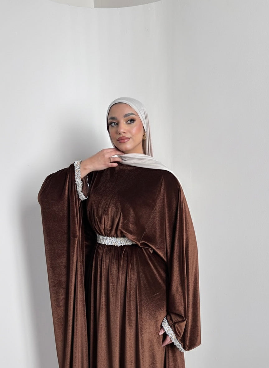 Velvet Butterfly Abaya – Made in Shahin