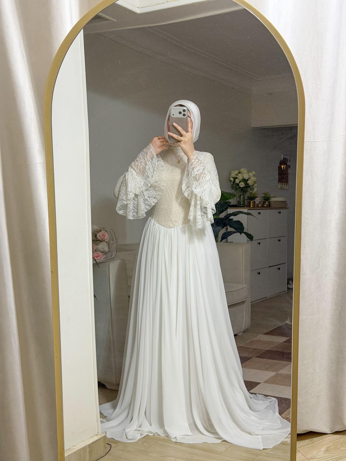 Lace Chiffon Dress – Made in Shahin