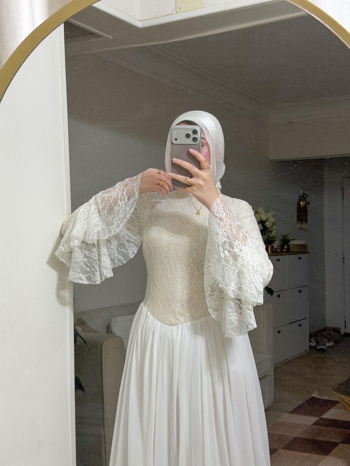 Lace Chiffon Dress – Made in Shahin